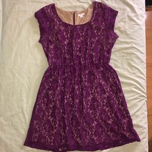 Xhilaration Purple Lace Dress